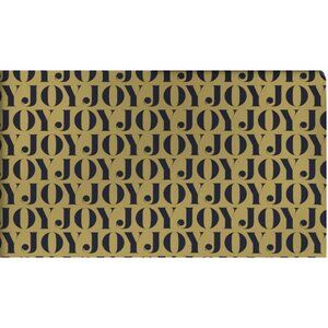 Hallmark Wrapping Paper Christmas Joy on Gold Metallic 22.5 sq ft Roll Holiday
